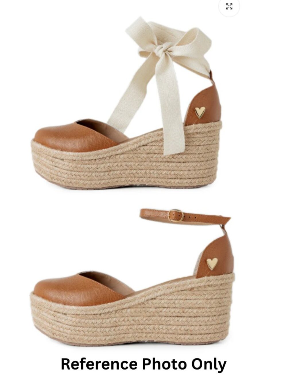 Nataly Mendez Camel Espadrilles - Low High Sandals - Sz 8 - New with Tag in Box